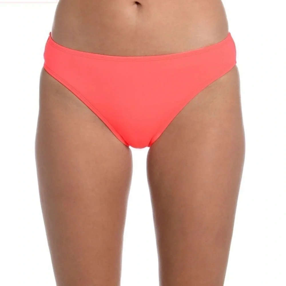 La Blanca Bikini Bottom Coral Neon Hipster Swimsuit Swim